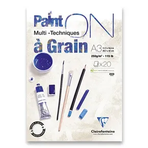 Blok Clairefontaine Paint on Grain A3, 20 listov, 250 g